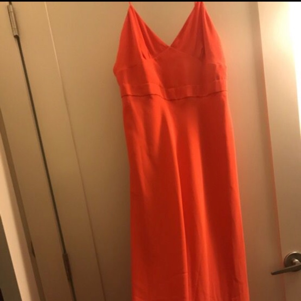Long drapey spaghetti-strap dress